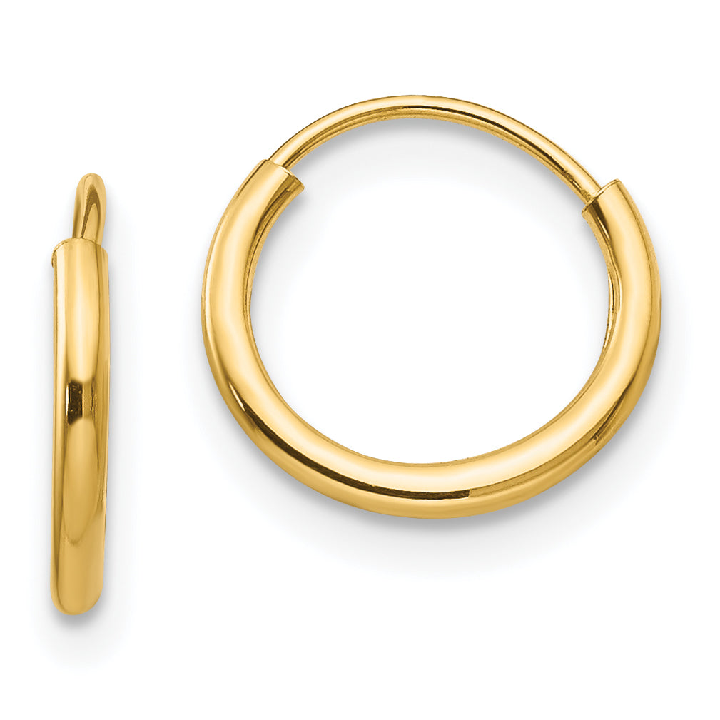 Madi K® 14k Gold Endless Hoop 3-Pair Earring Set, view 2 - 14k Yellow Gold