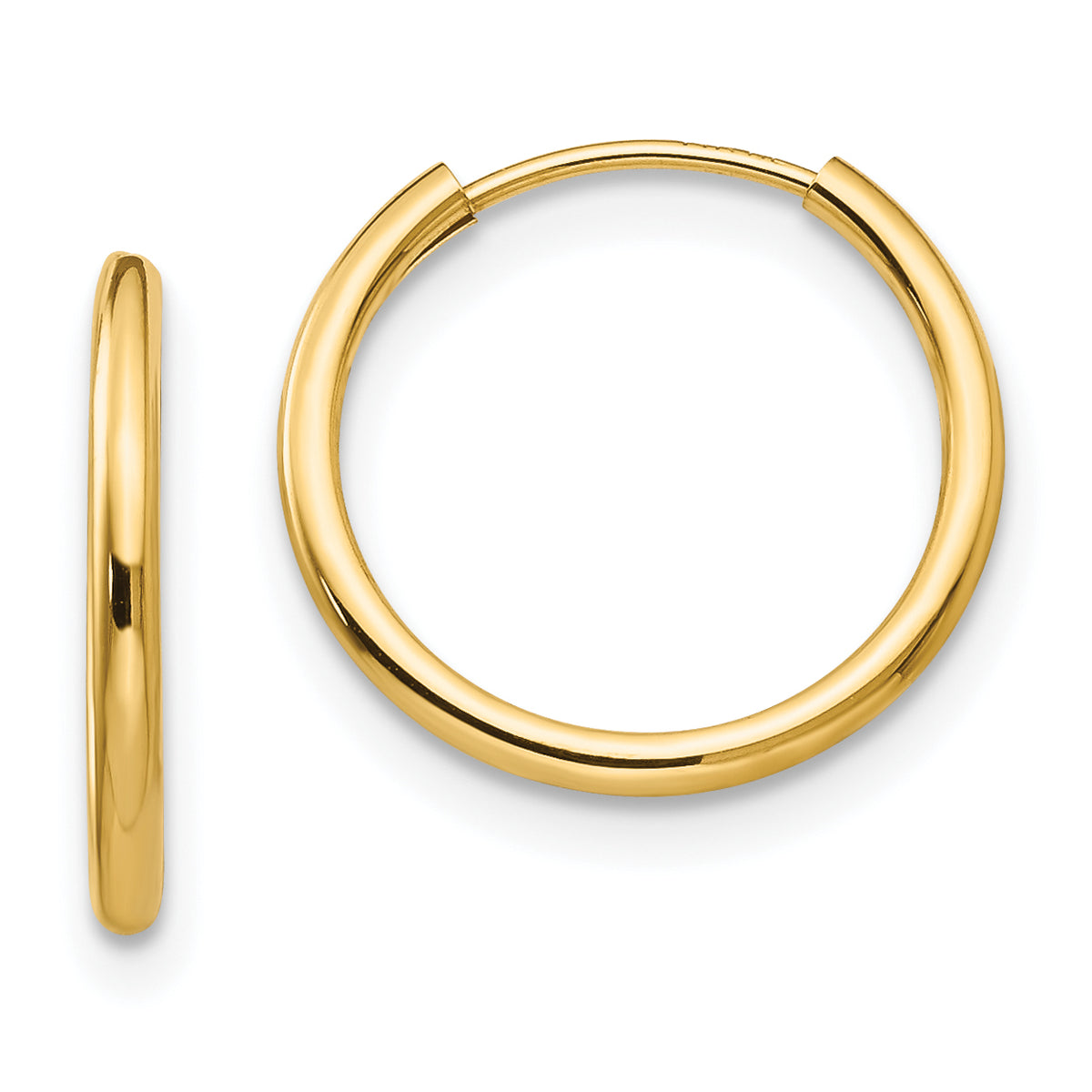 Madi K® 14k Gold Endless Hoop 3-Pair Earring Set, view 4 - 14k Yellow Gold