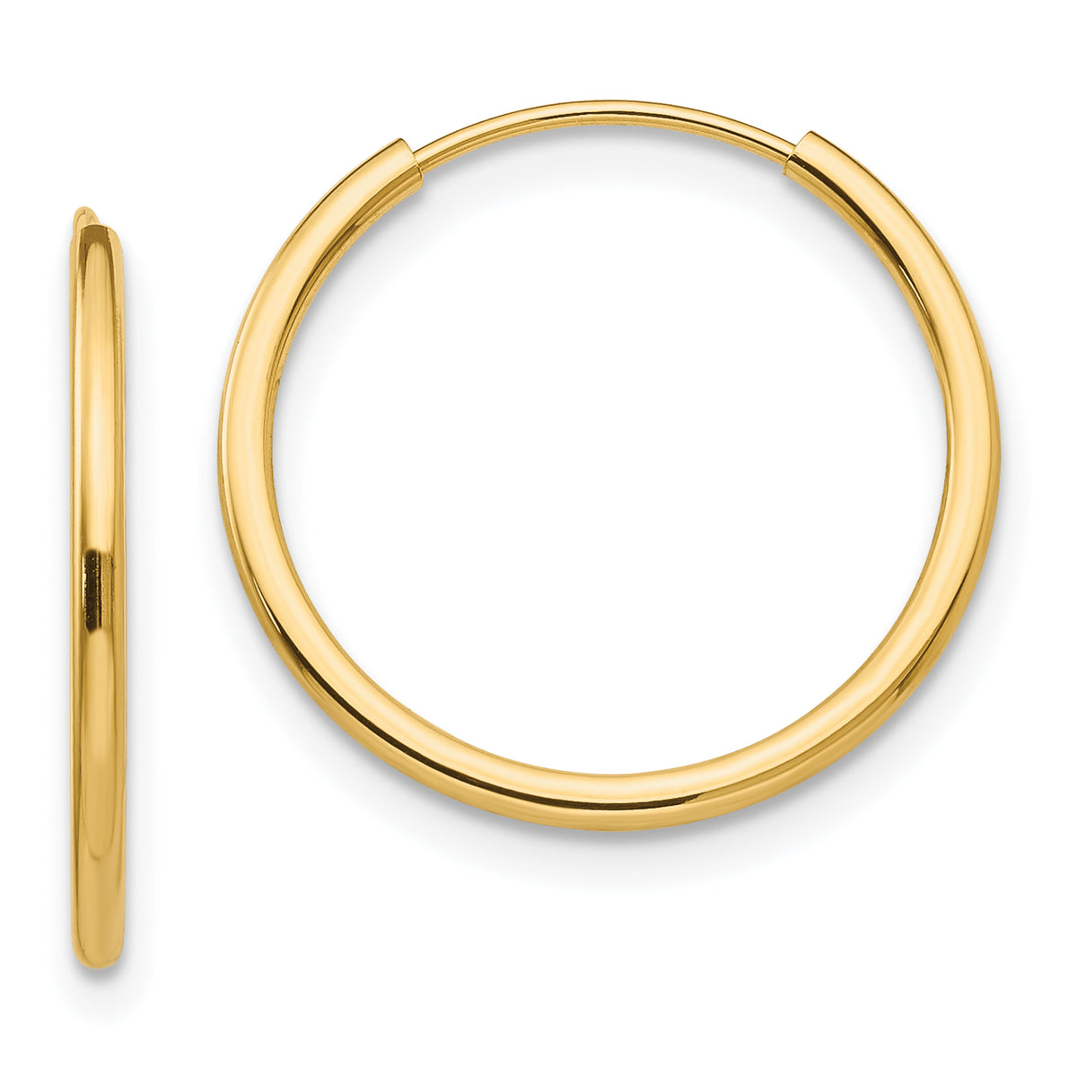 Madi K® 14k Gold Endless Hoop 3-Pair Earring Set, view 6 - 14k Yellow Gold