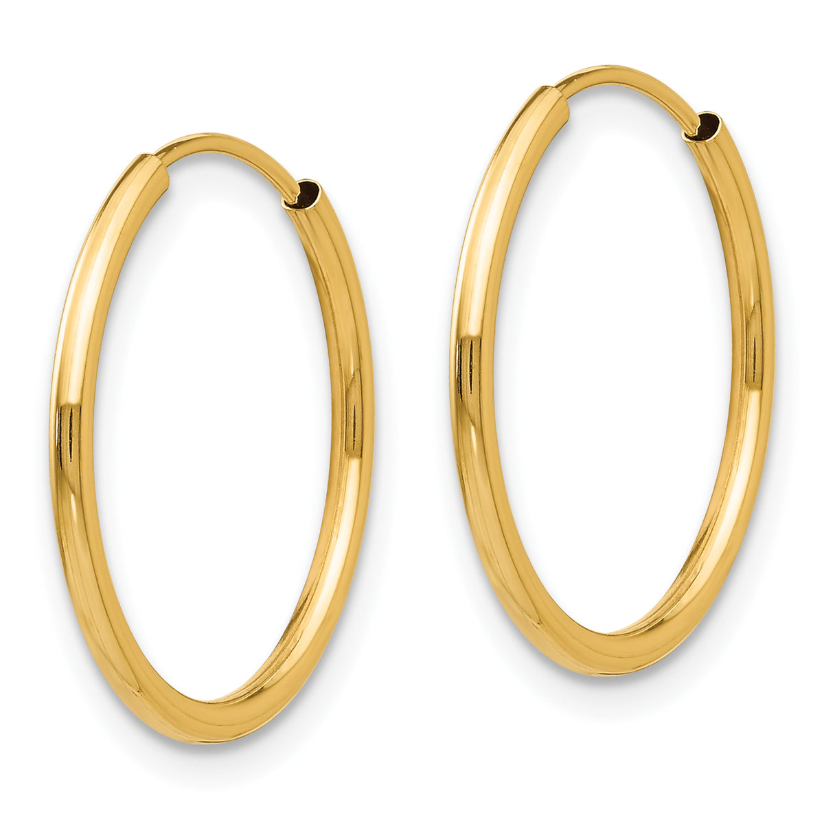 Madi K® 14k Gold Endless Hoop 3-Pair Earring Set, view 7 - 14k Yellow Gold