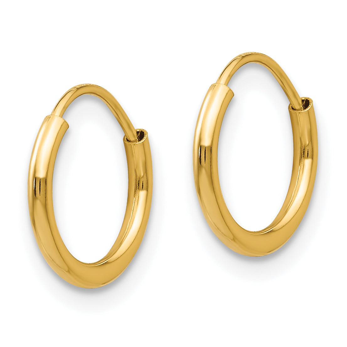 Madi K® 14k Gold Endless Hoop 3-Pair Earring Set, view 9 - 14k Yellow Gold