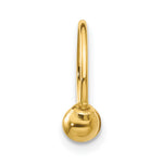 14k Madi K 12mm Half Hoop with 4mm Screw-on Bead Single Earring