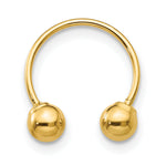 14k Madi K 12mm Half Hoop with 4mm Screw-on Bead Single Earring