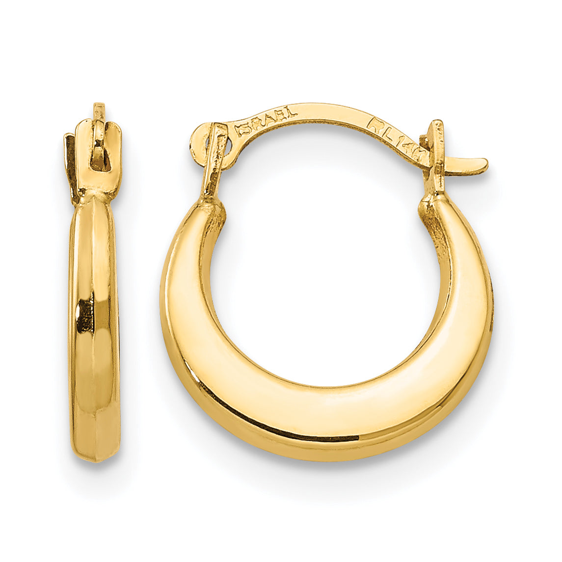 14k Madi K Small 1.6x12mm Hoop Earrings