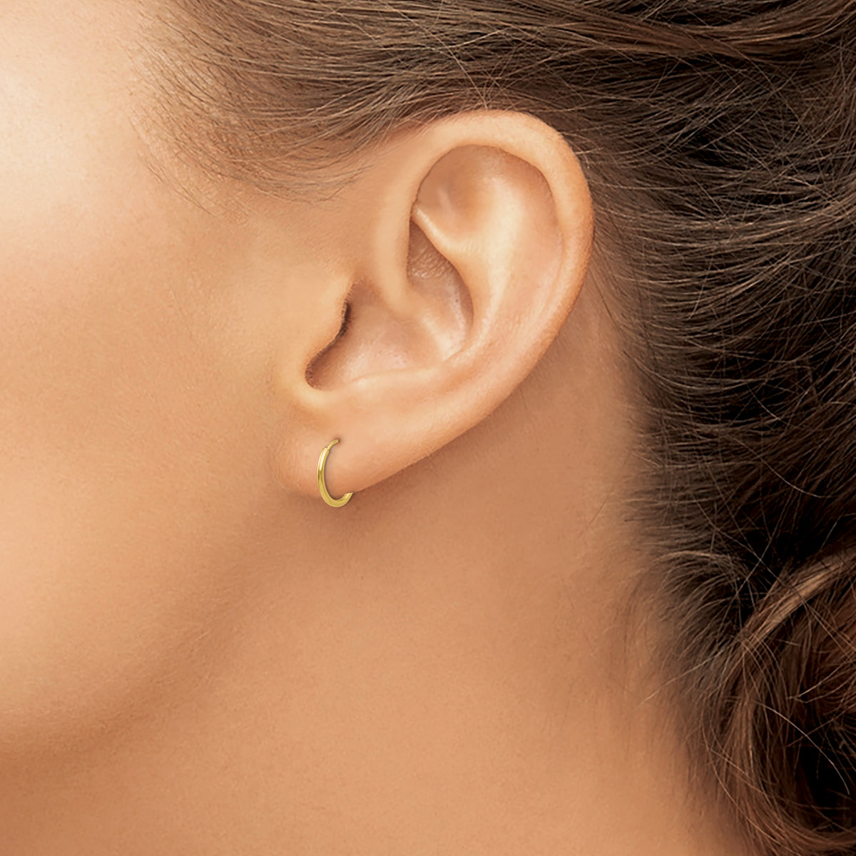 Madi K® Endless Hoop Earrings - 14k Yellow Gold / 1 mm / 10 mm