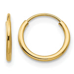 Madi K® Endless Hoop Earrings - 14k Yellow Gold / 1 mm / 10 mm
