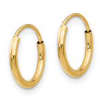 Madi K® Endless Hoop Earrings - 14k Yellow Gold / 1.25 mm / 8 mm