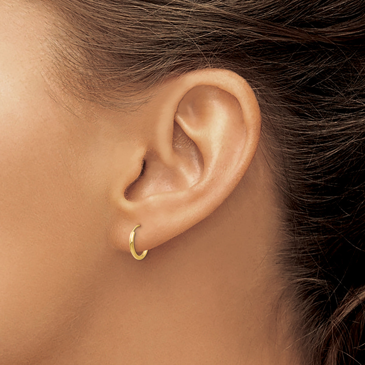 Madi K® Endless Hoop Earrings - 14k Yellow Gold / 1.25 mm / 8 mm