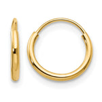 Madi K® Endless Hoop Earrings - 14k Yellow Gold / 1.25 mm / 8 mm