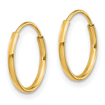 Madi K® Endless Hoop Earrings - 14k Yellow Gold / 1.25 mm / 12 mm