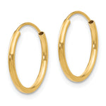 Madi K® Endless Hoop Earrings - 14k Yellow Gold / 1.25 mm / 13 mm