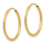 Madi K® Endless Hoop Earrings - 14k Yellow Gold / 1.25 mm / 17 mm
