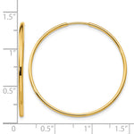 Madi K® Endless Hoop Earrings - 14k Yellow Gold / 1.25 mm / 33 mm