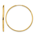 Madi K® Endless Hoop Earrings - 14k Yellow Gold / 1.25 mm / 33 mm