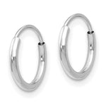 Madi K® Endless Hoop Earrings - 14k White Gold / 1.25 mm / 8 mm