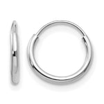 Madi K® Endless Hoop Earrings - 14k White Gold / 1.25 mm / 8 mm