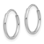 Madi K® Endless Hoop Earrings - 14k White Gold / 1.25 mm / 12 mm