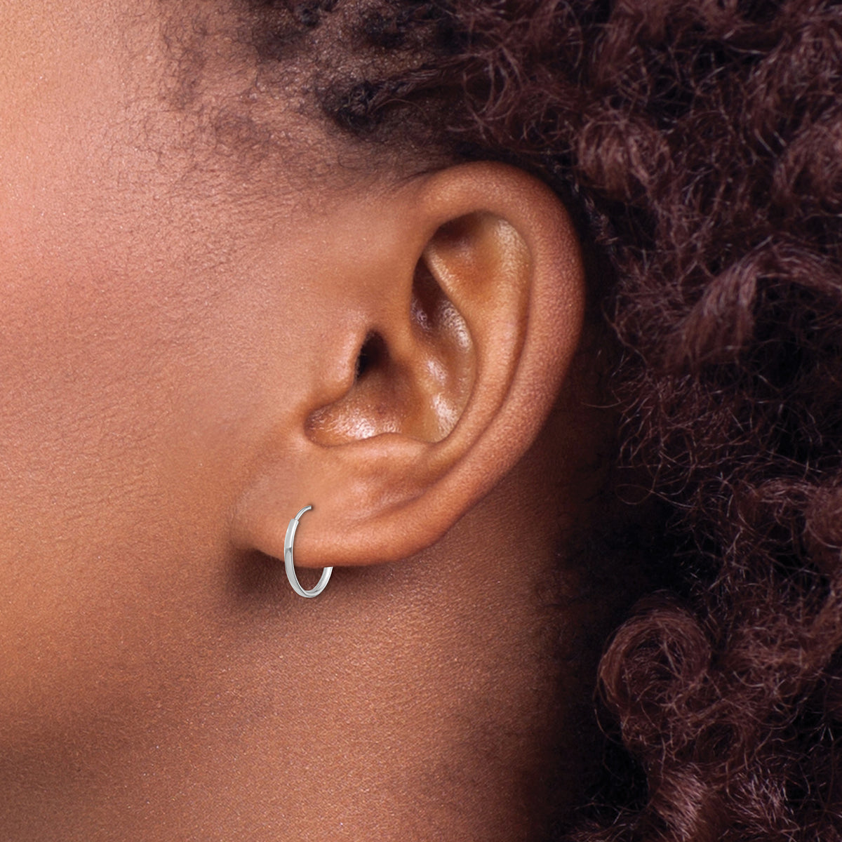 Madi K® Endless Hoop Earrings - 14k White Gold / 1.25 mm / 12 mm