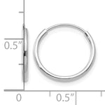 Madi K® Endless Hoop Earrings - 14k White Gold / 1.25 mm / 13 mm
