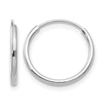 Madi K® Endless Hoop Earrings - 14k White Gold / 1.25 mm / 13 mm