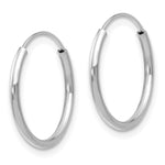 Madi K® Endless Hoop Earrings - 14k White Gold / 1.25 mm / 15 mm