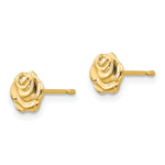 Gold Childrens Rose Post Earrings - 14k Yellow Gold
