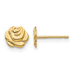 Gold Childrens Rose Post Earrings - 14k Yellow Gold