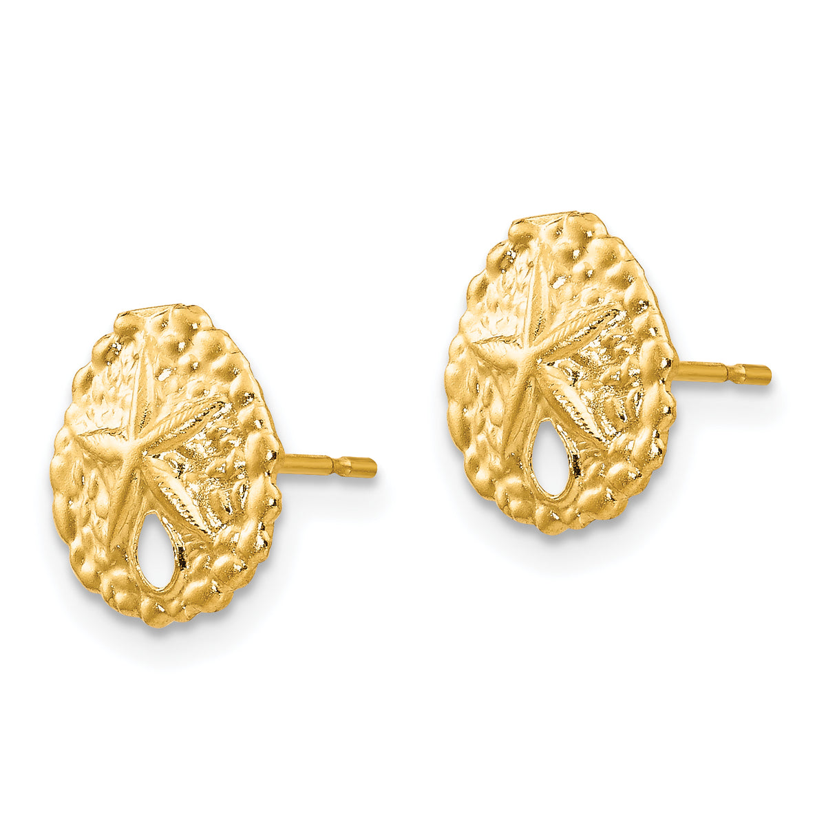 14k Madi K Sand Dollar Post Earrings, view 2