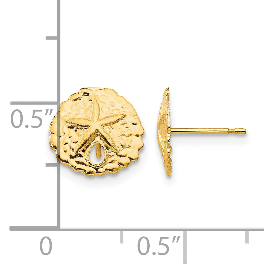 14k Madi K Sand Dollar Post Earrings