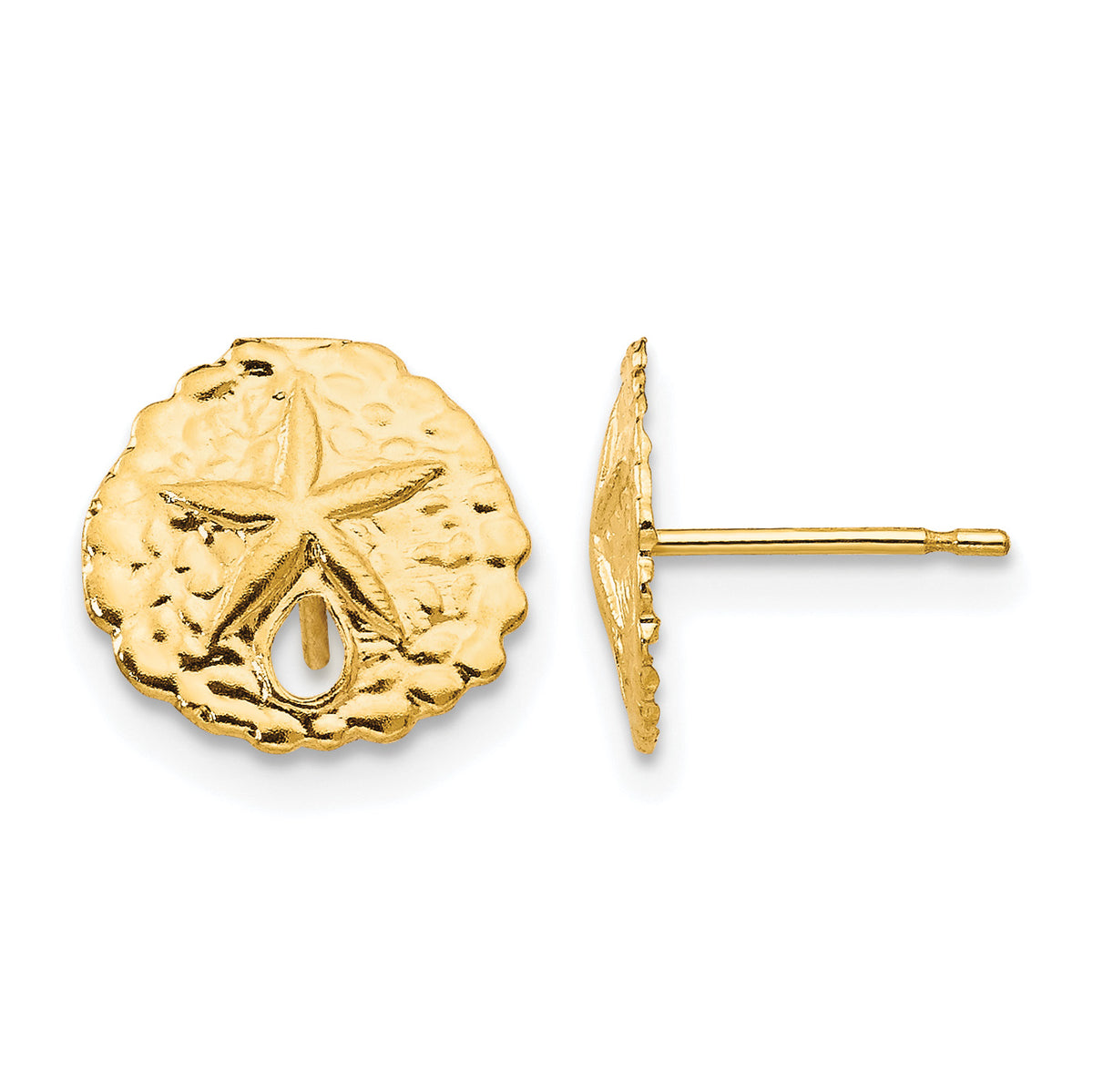 14k Madi K Sand Dollar Post Earrings