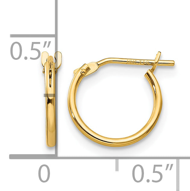 14k Madi K 1x10mm Hoop Earrings