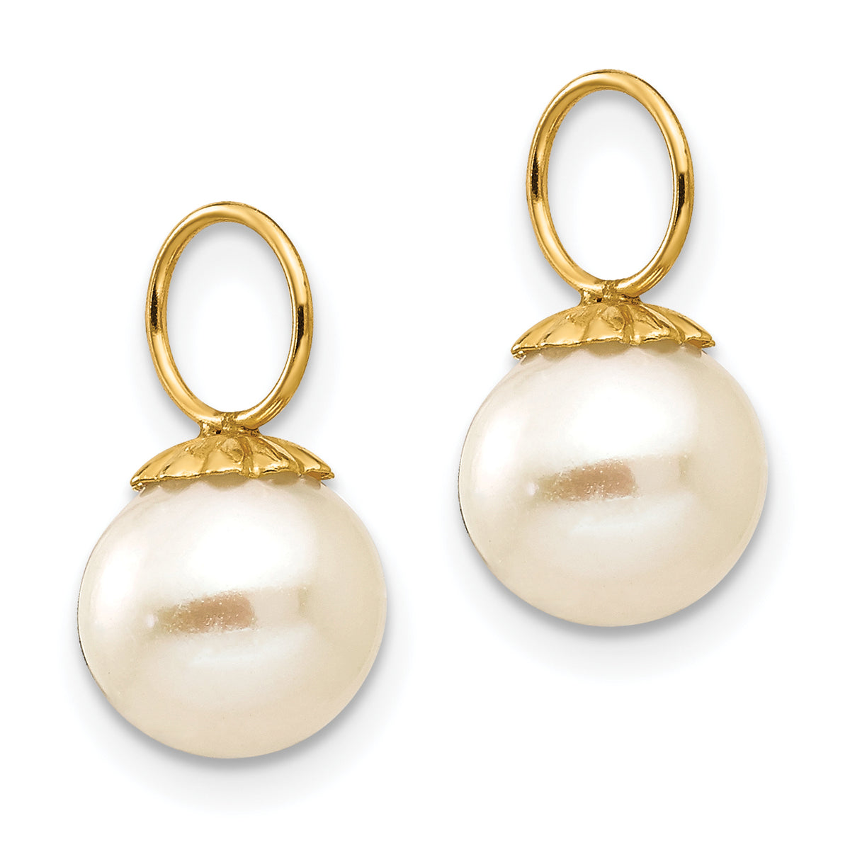 14k Madi K 5mm Freshwater Cultured Pearl Hoop Enhancers