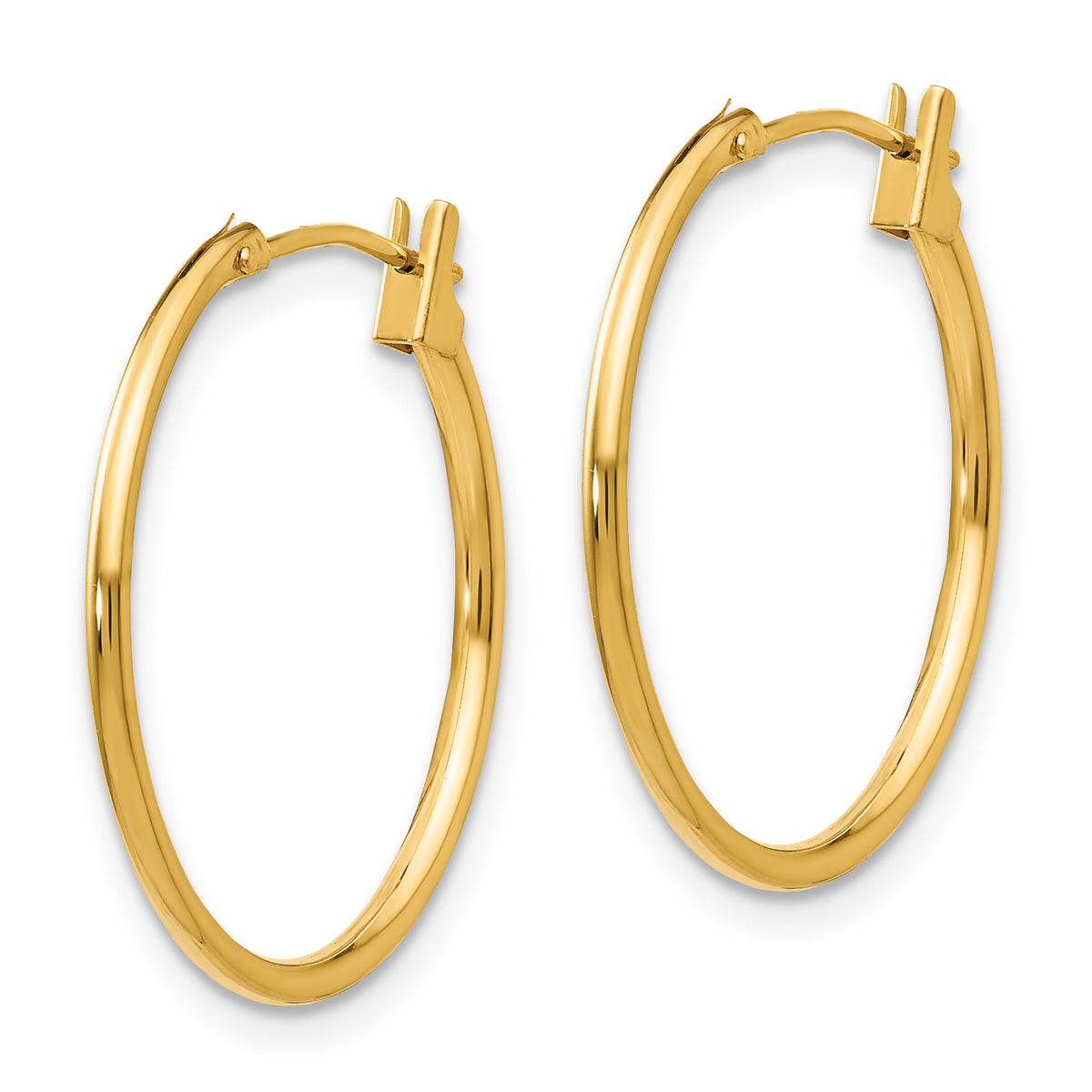 Gold Hoop Earrings - 21 mm