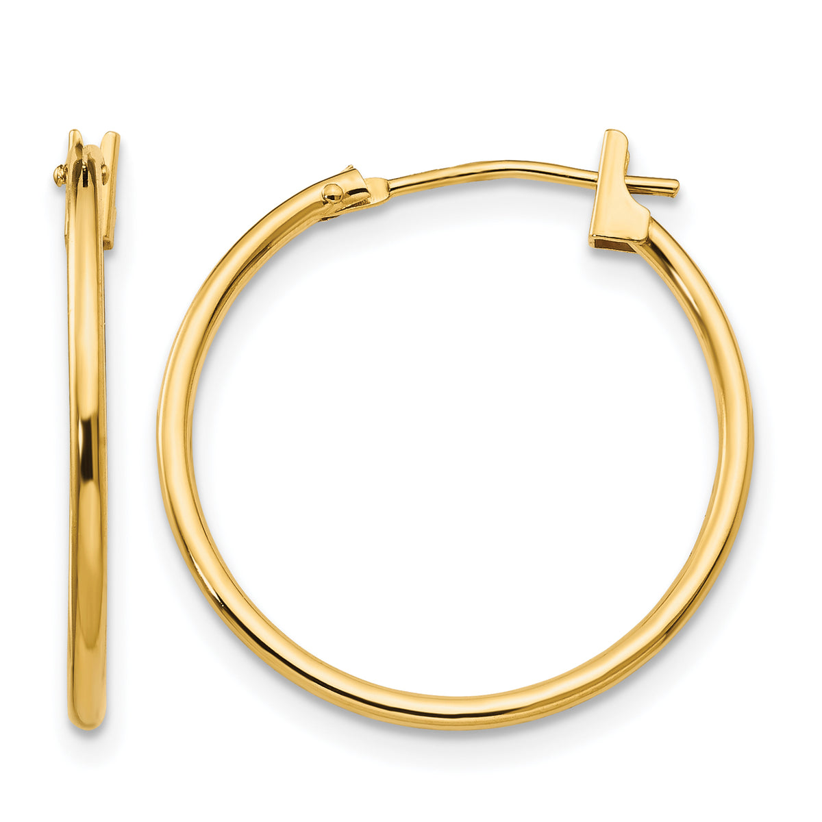 Gold Hoop Earrings - 21 mm