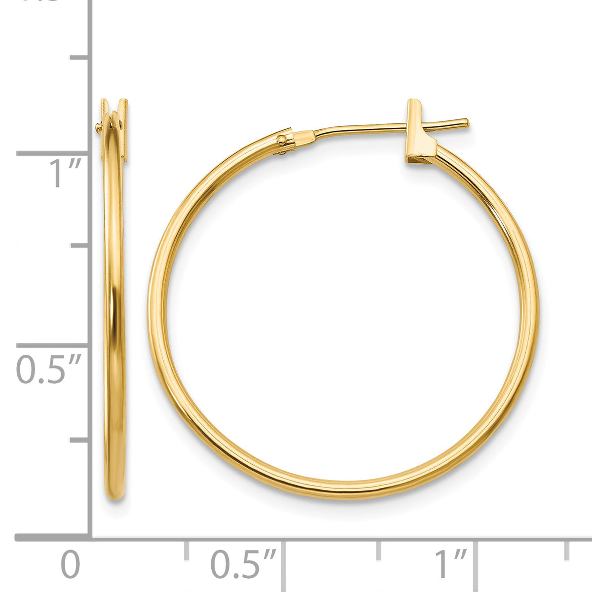 Gold Hoop Earrings - 26 mm