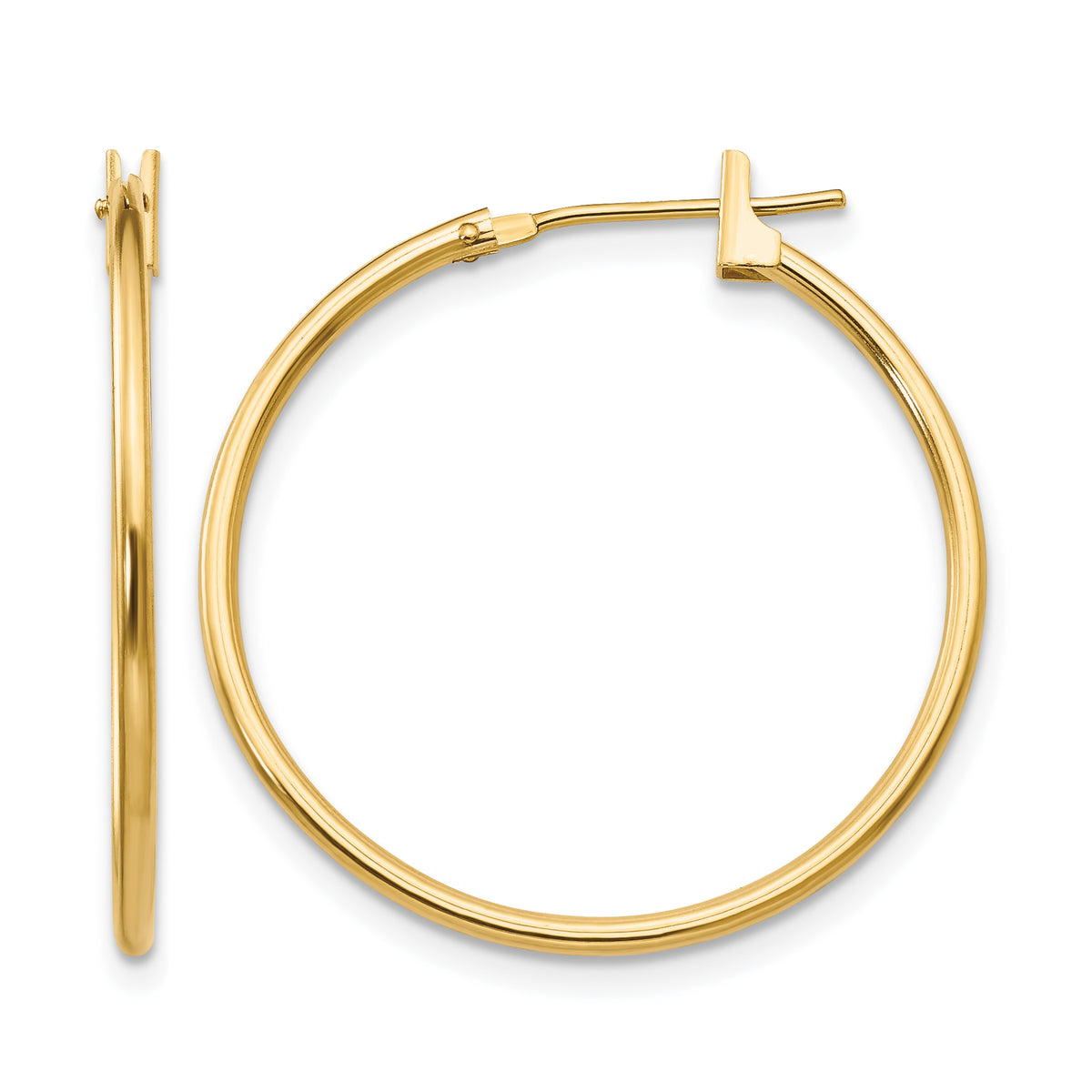 Gold Hoop Earrings - 26 mm
