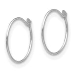 Madi K® Endless Hoop Earrings - 14k White Gold / 1 mm / 9 mm, Small