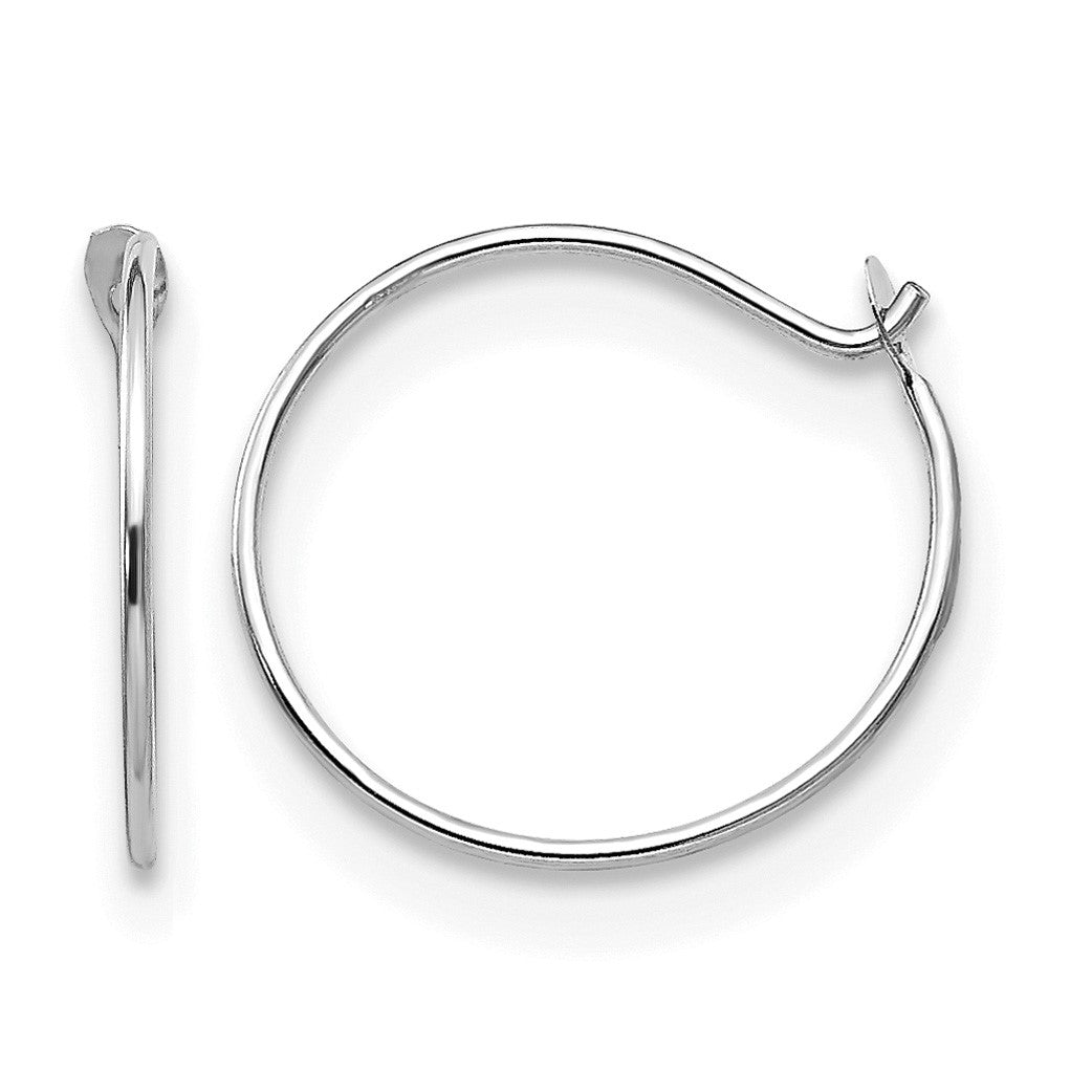 Madi K® Endless Hoop Earrings - 14k White Gold / 1 mm / 9 mm, Small
