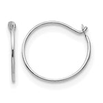 Madi K® Endless Hoop Earrings - 14k White Gold / 1 mm / 9 mm, Small