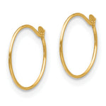 Madi K® Endless Hoop Earrings - 14k Yellow Gold / 1 mm / 9 mm, Small