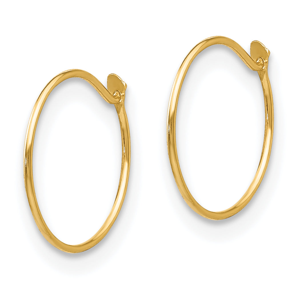 Madi K® Endless Hoop Earrings - 14k Yellow Gold / 1 mm / 9 mm, Small