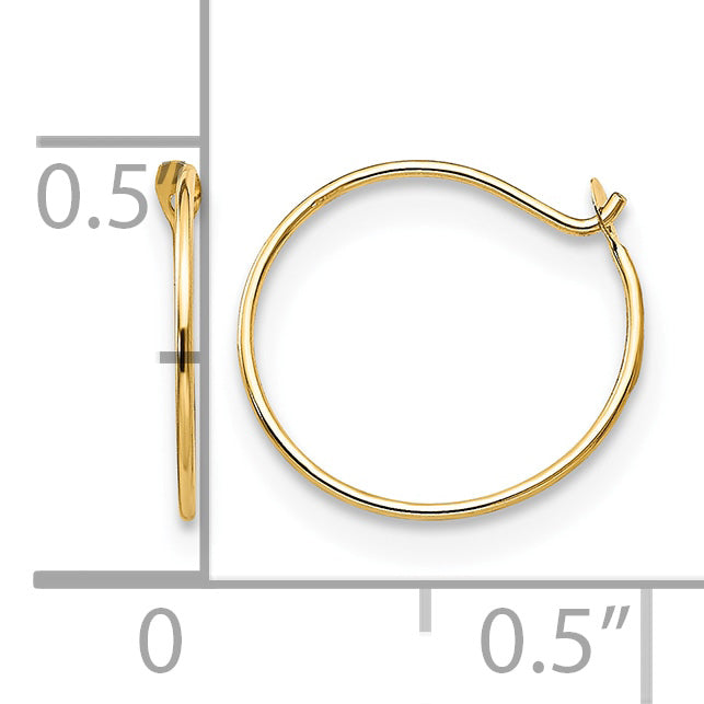 Madi K® Endless Hoop Earrings - 14k Yellow Gold / 1 mm / 9 mm, Small