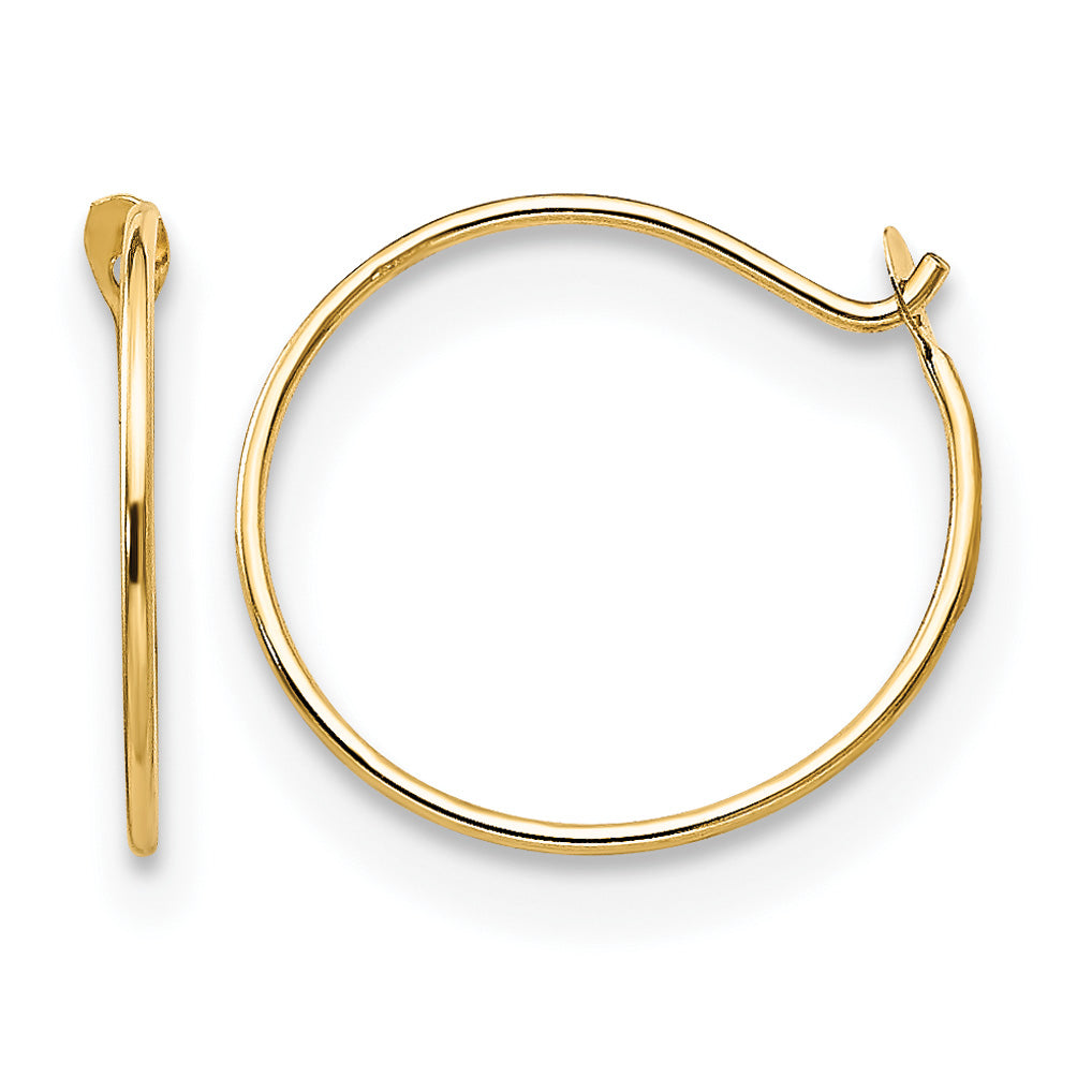 Madi K® Endless Hoop Earrings - 14k Yellow Gold / 1 mm / 9 mm, Small