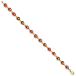 14k Yellow Gold Red and Black Enamel and Resin Ladybug 7 inch Bracelet, view 2