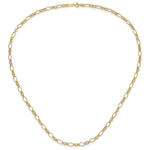 14k Polished 3mm Fancy Oval Round Link 18 inch Necklace