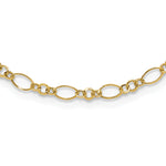 14k Polished 3mm Fancy Oval Round Link 18 inch Necklace