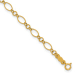 14k Polished 3mm Fancy Oval Round Link 7.25 inch Bracelet