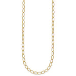 14k Polished 4mm Fancy Oval Link 18 inch Necklace
