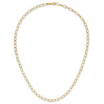 14k Polished 4mm Fancy Oval Link 18 inch Necklace