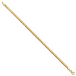 14k Yellow Gold Polished 3mm Fancy Curb Link 7.5 inch Bracelet, view 2